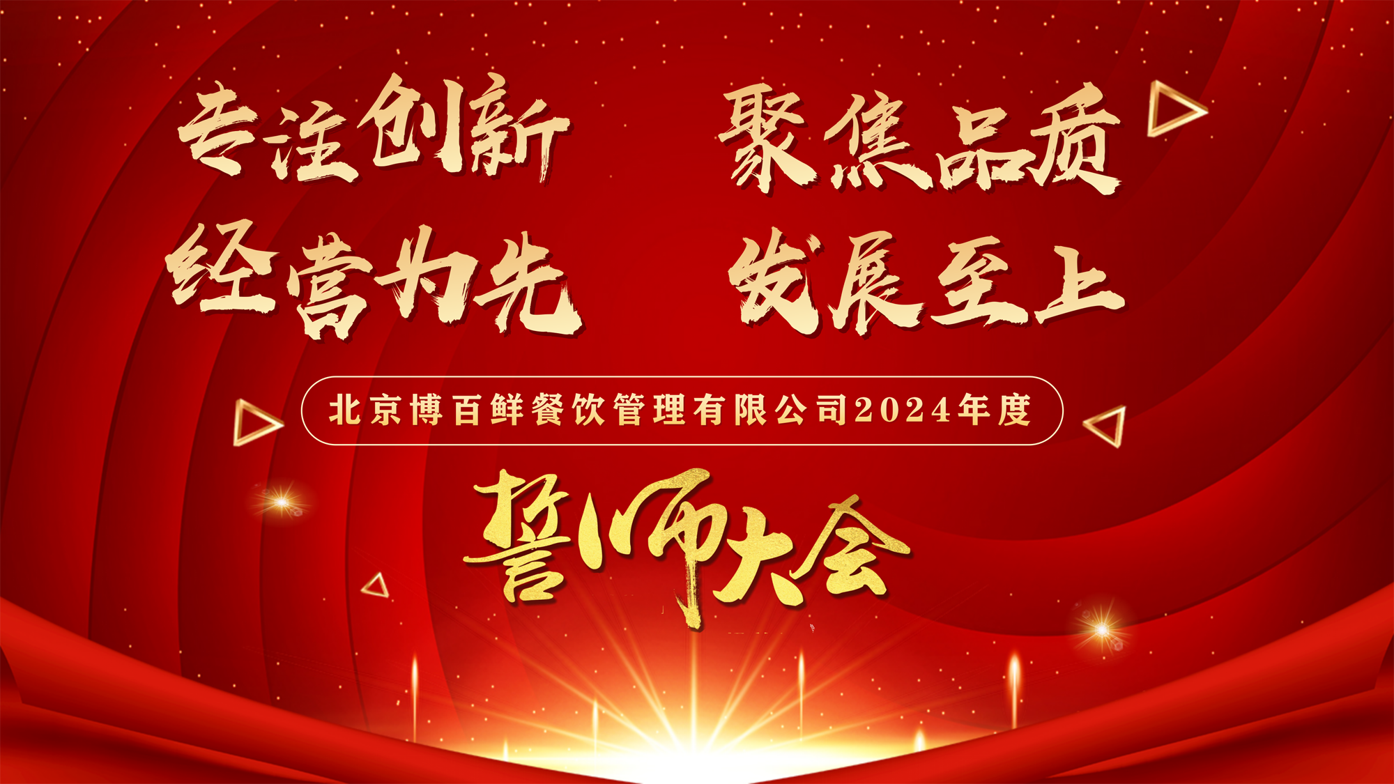 “專(zhuān)注創(chuàng)新·聚焦品質(zhì)·經(jīng)營(yíng)為先·發(fā)展至上”——北京博百鮮餐飲管理有限公司2024年度誓師大會(huì)在京圓滿(mǎn)舉行！！！